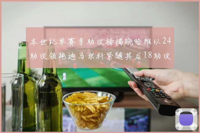 本世纪单赛季助攻榜揭晓哈维以24助攻领跑迪马尔科紧随其后18助攻